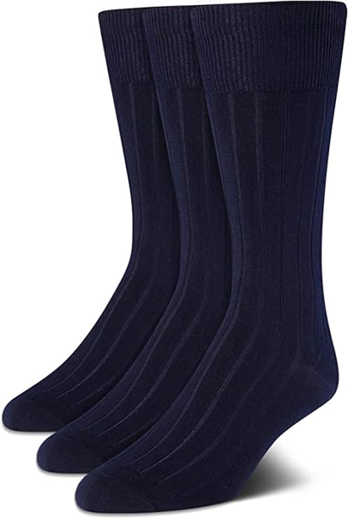 Calvin Klein Mens Dress Socks Soft Egyptian Cotton Blend Crew Socks, 3 Pack