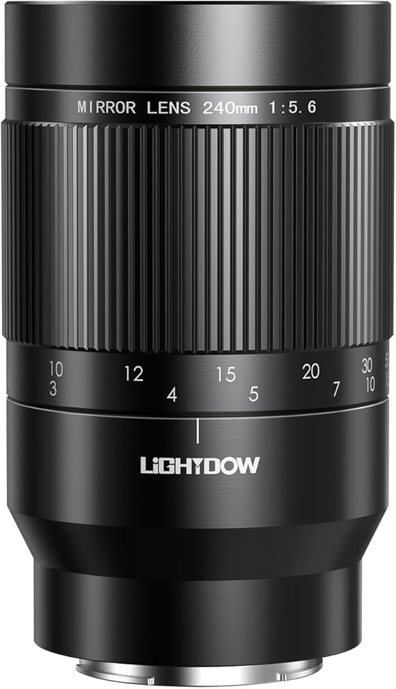 RF 240mm F5.6 Reflex Lens - MF for Canon EOS R6 Mark II/R5 Mark II/R5/R3/R7/R8/R10/RP/R6/R50/R1/R5 C/R50 V/R100/R/Ra - Manual Focus Telephoto Mirrorless Cameras Lens(RF Mount)