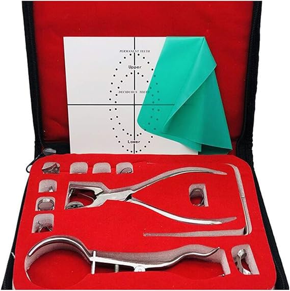 WJH Rubber Dam Kit - Dental Endodontic Rubber Dam Kit - with Frame Punch Clamps Dental Instruments