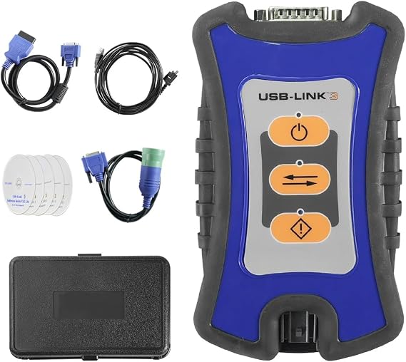121054 Link 3 Edition Diagnostic Scanner Tool Compatible with Nexiq USB Link 3 Wired Diesel Universal Heavy Duty Truck Excavator Scanner Diagnosis USB Link 3