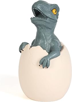 H&W Velociraptor Cub Piggy Bank, Shatterproof Eating Money Dinosaur Money Bank, First Coin Bank, Best Christmas Birthday for Kids Boys Girls Home Decoration