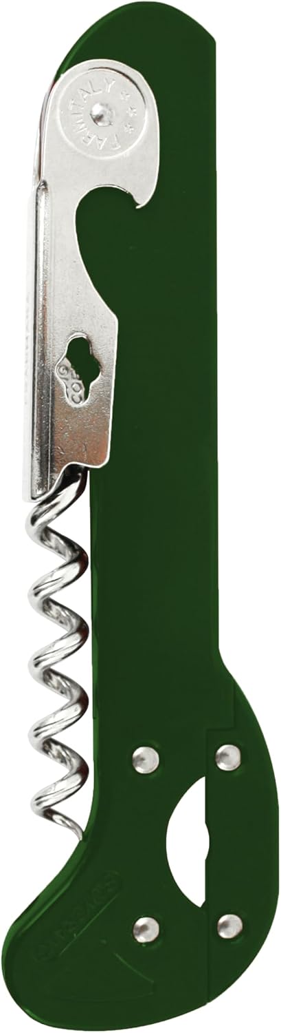 Original Franmara Boomerang Classic Waiter Style Corkscrew with Foil Cutter - Dark Green