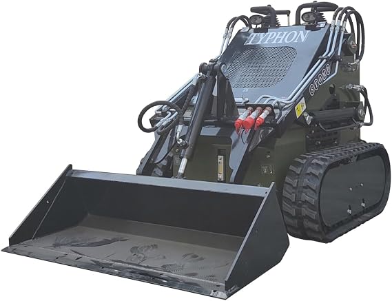 TYPHON STOMP 2,000lbs Tracked Mini Skid Steer 22.1HP Gas EPA GX690 Engine USA for digging, bull-dozing, drilling, augering, trenching, trench-grinding