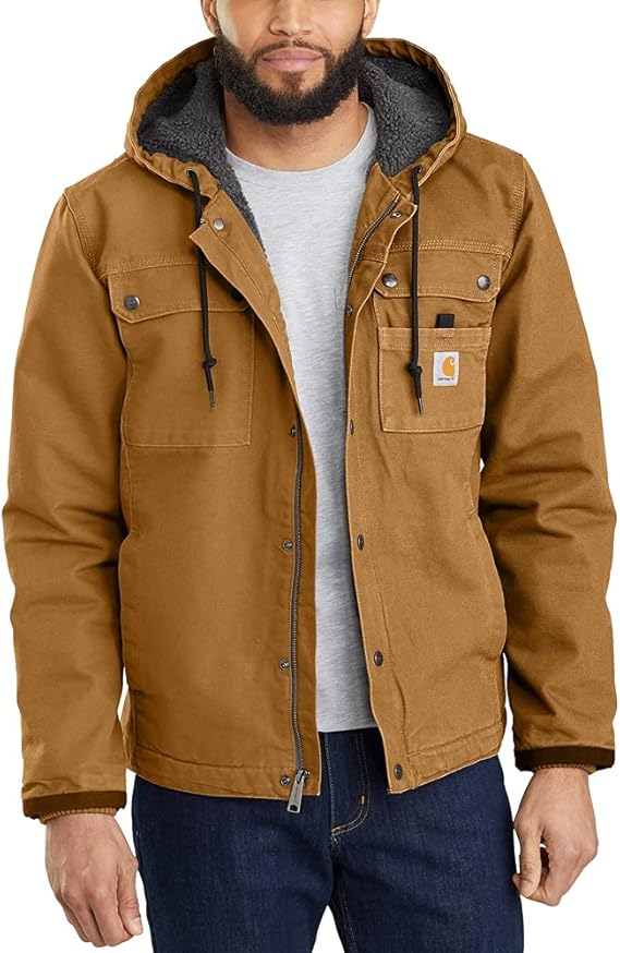 Carhartt Relaxed Fit Washed Duck Sherpa-Lined Utility Jacket