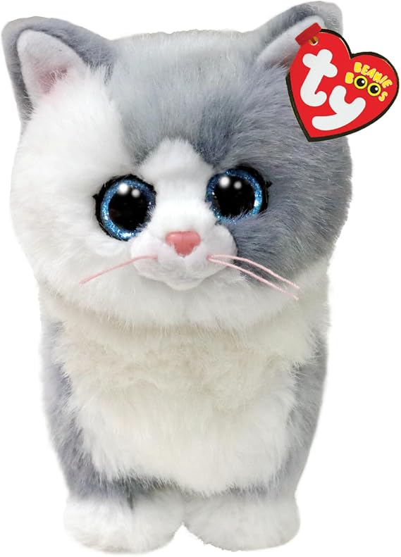 Ty Beanie Babies FURLEY the Old Gray Cat - 6"