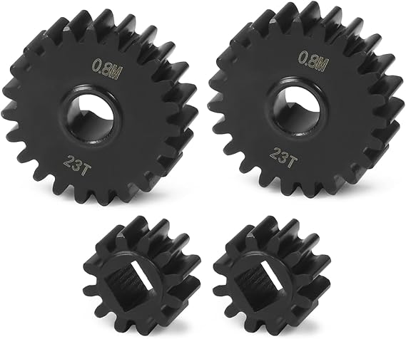 Heavy Duty 32P Overdrive Portal Gear Set 21T/23T for 1/10 RC Crawler Rigs Axial Capra F9 SCX10 III AR45P Axle Upgrade (23T 12T)