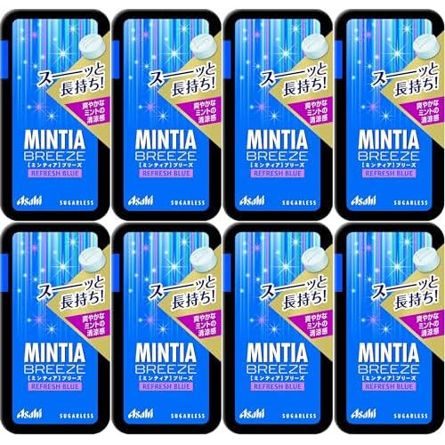 MINTIA Breeze | Japanese Tablet Candy 30 pieces x 8 sets | Asahi Group Foods | Yummy-Yamaguchi 8 packs, REFRESH BLUE