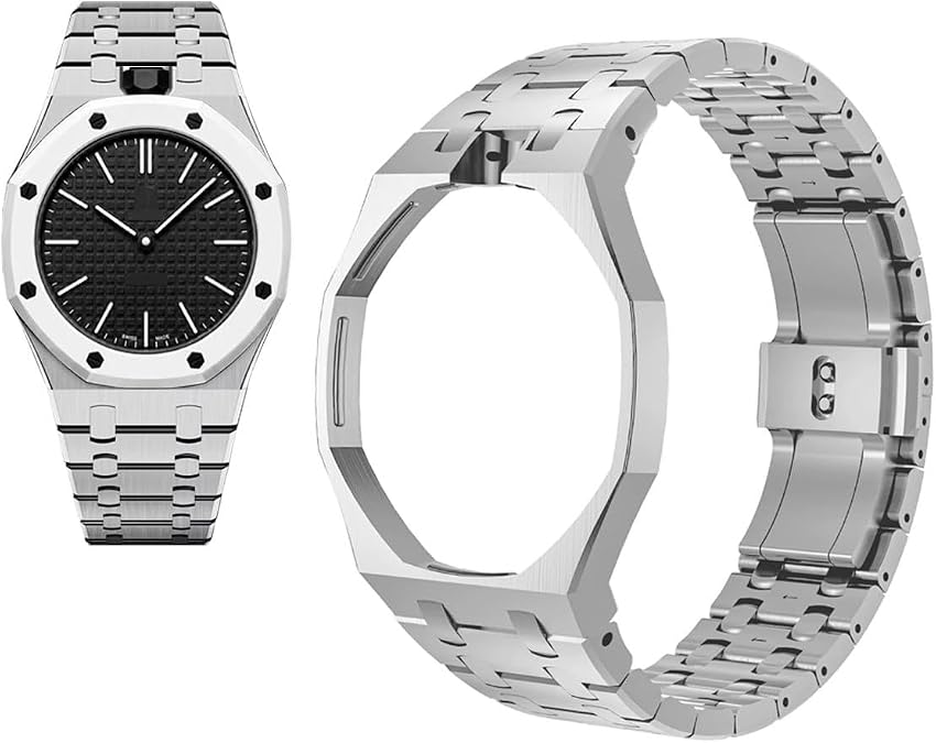 Watch Mod Kit compatible with S-watch X AP Royal Pop Pocket Watch, Stainless Steel, Silver, with Adjustment Tools