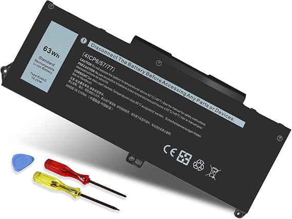 DMKAOLLK 63WH RJ40G Battery for Dell Latitude 15 5520 Latitude 14 5420 | Precision 15 3560 Series Laptop, fit for Dell P137G P137G001 F P104F P104F001 RJ4OG 01K2F 075X16 WY9DX 0WK3F1 15.2V