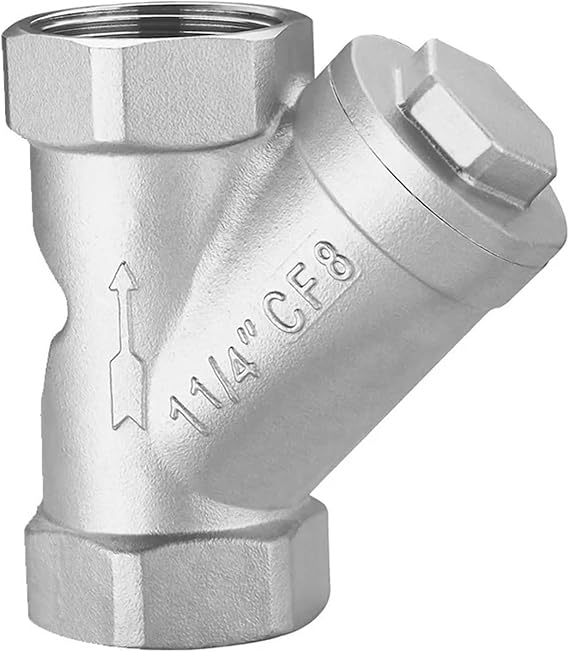 1/2" 3/4" 1" 2" Stainless Steel Filter Valve Y Shaped Strainer Female Thread Y Mesh Strainer Threads Filter(1-1/4")