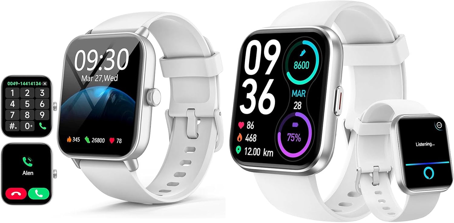 aeac Smart Watch for WomenMen, Fitness Watch, Alexa Built-in & Stable Bluetooth Call, with Heart RateSpO2Sleep Monitor, Smartwatches for iOS Android