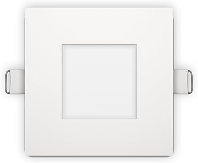 Goodlite 4-inch LED Fire-Rated, Square Slim - Recessed 12W Downlight, 120-277V, CRI 90, ETL Listed, Dimmable Triac & 0-10V, 850 Lumens, 5CCT 27K-30K-35K-41K-50K, 50k Hr, Equal to 75W, 1ct G-97022