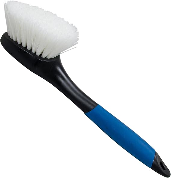 STAR BRITE Stiff Deck Brush with Long Handle, Heavy-Duty Marine Scrubber