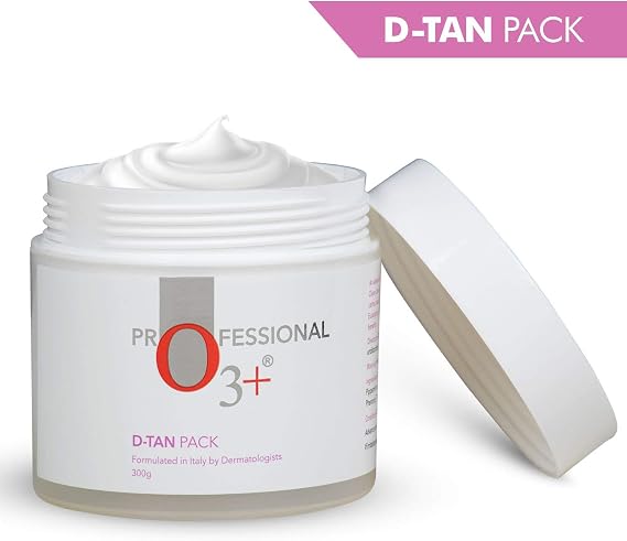O3+ D-Tan Face Pack for Men & Women | Instant Tan Removal & Skin Brightening Mask | With Mint & Eucalyptus Oil | For All Skin Types 300g - O3-0115