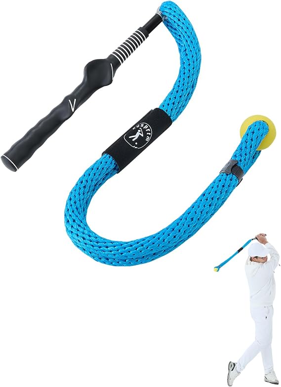 Golf Rope Swing Trainer, Professional Golf Swing Rope Training Aid to Improve Speed, Tempo, Rhythm, Flexibility and Strength, Golf Warm-Up Practice Equipment for Golfers of All Levels