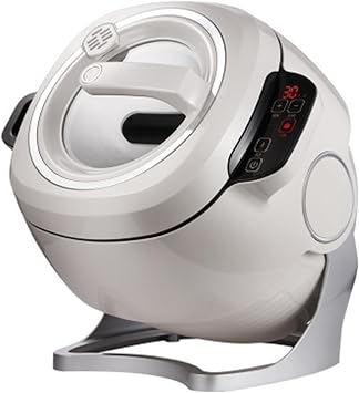 Multi Function Stir Fry Machine, 6L Intelligent Automatic Cooking Machine with Visual Pot Lid, 360 Automatic Rotation, Touch Panel Cooker Robot for Home Outdoor Camping,110V