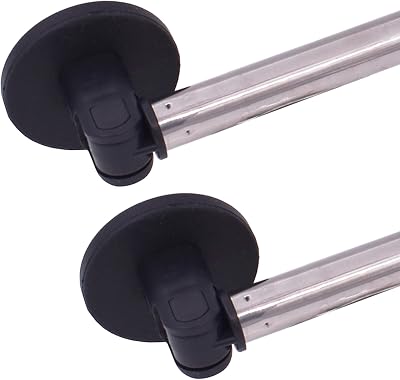YYST Type B 16-28 Magnetic Curtain Rods for Metal Doors Magnetic Rod Extends for Iron and Steel Place, Magnetic Cafe Curtain Rod- W Magnets Black-2