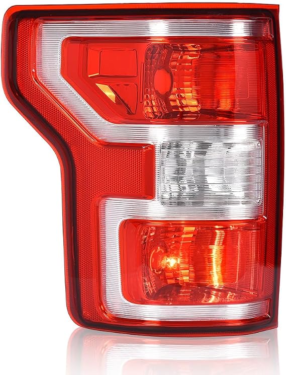 GRAND ORANGE Left Driver Side Taillight Assembly Tail Lamp Light w/o Wiring Harness & Bulb Compatible with Ford F150 2018 2019 2020 JL3Z13405H FO2800265