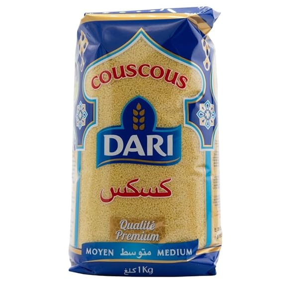 Dari Moroccan Couscous 1kg, 2.2lb (Medium, 1 Pack)