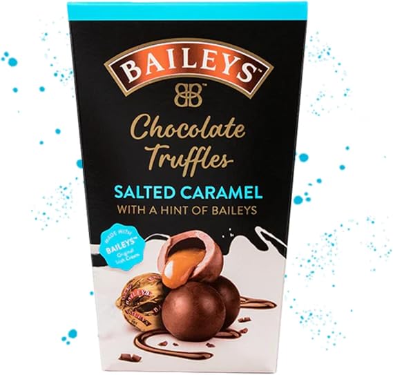 Baileys Salted Caramel Truffles 205g | Irish Cream Chocolate Truffles with Salted Caramel Baileys Filling | Premium Chocolate Truffles | Gift for Birthday or Christmas