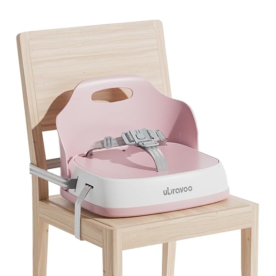 UBRAVOO Booster Seat for Kitchen Chair for Babies and Toddlers Pink