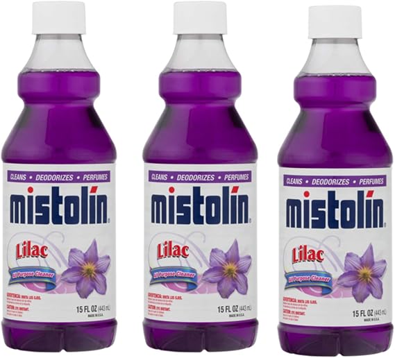 12 Pack Mistolin General All Purpose Cleaning Solution Lilac Scent 15 fl oz