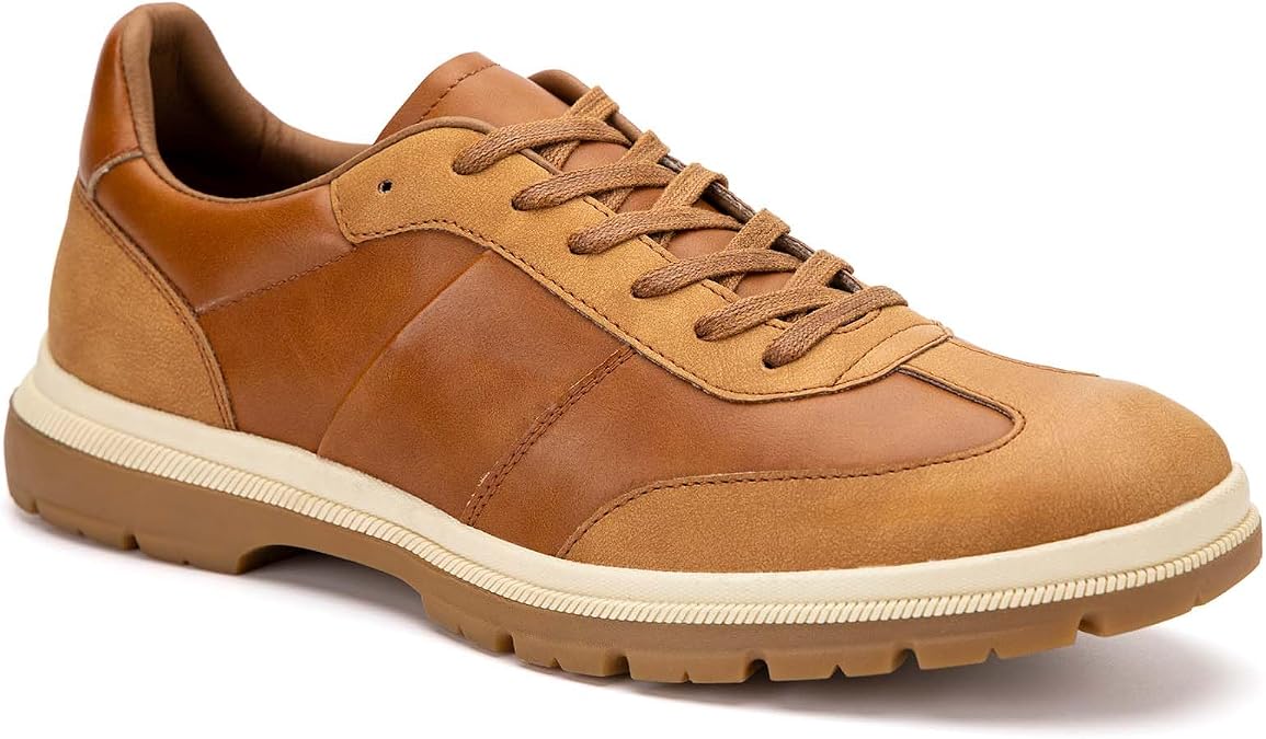 Meijiana Leather Mens Shoes - Fashion Casual Business and Formal Dress Sneakers - Slip-Resistant Mens Dress Shoes - Versatile Mens Casual Shoes for Any Occasion