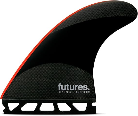 Future Fins - JJ-2 Large TECHFLEX Thruster - Black/Bright RED