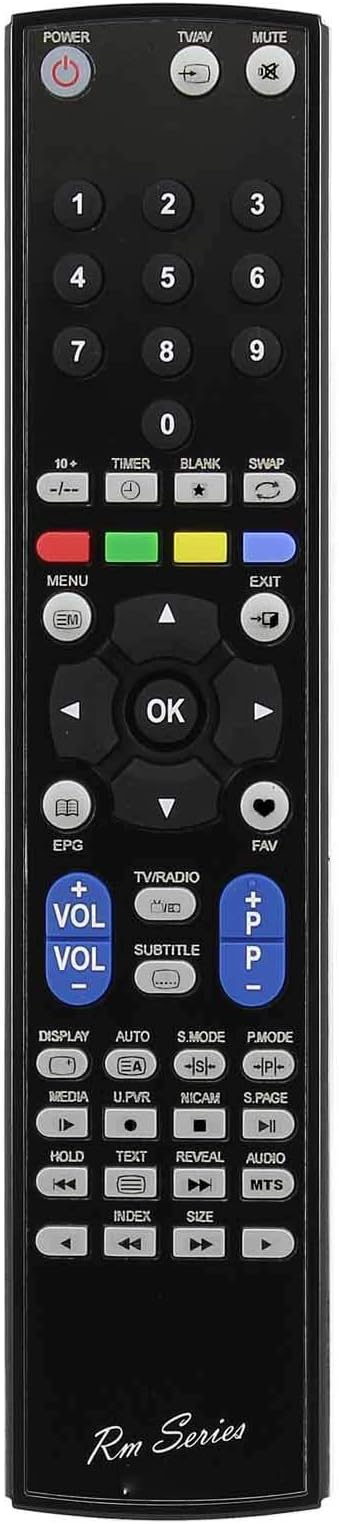 RM Series Replacement Remote Control Compatible with Bush 32HT25CB Smart HD Ready HDR LED TiVo Freely TV