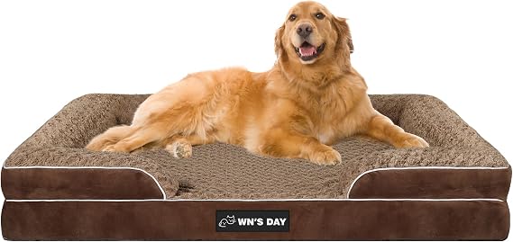 XXL Orthopedic Dog Bed, Dog Couch Bed, Pet Beds for Large Dogs(Brown, XXL)