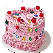 Gem Cake Topper 100pcs Acrylic Gemstone for Vintage Birthday Gem Cake