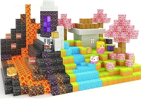 Manyetik Yapı Küpleri, Magic Portal Set, 100 Parçalı, Çocuklar için, 2 cm Küp Boyutu, Pürüzsüz Kenarlı