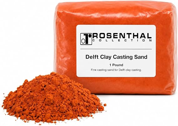 Rosenthal Delft Clay Casting Sand (1 Pound) - Professional Jewelry Making & Molding Supplies for Metal Casting, Silver Jewelry & DIY Artisan Projects - Rosenthal Collection Since 1926