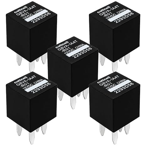 5-Pack G8VA-1A4T-R01 Relay 12V 20A 4-Pin | Compatible with Harley Davidson Road Glide Iron, Replacement for G8VA-1A4T-R01 2819D51, Fixes Click No-Crank & Dead Accessory
