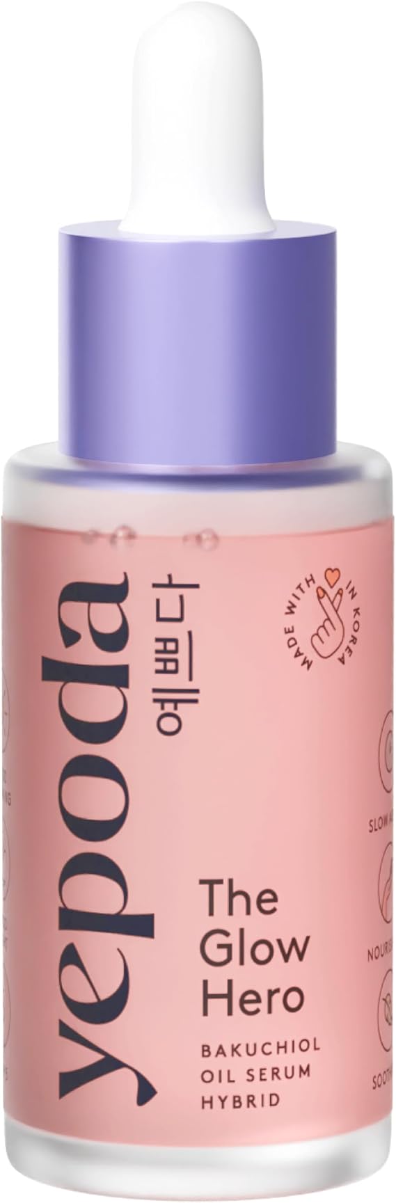 Yepoda The Glow Hero, Oil Serum Hybrid with Bakuchiol, Nourishing & Slow-Aging, Vegan Korean Glow Serum for All Skin Types, 30 ml