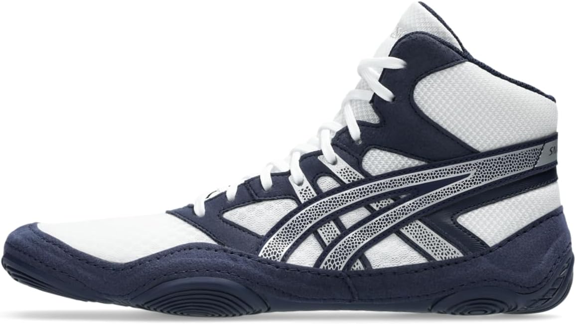 ASICS Men's Snapdown 4 Wrestling Shoes, Midnight/Pure Silver, 5 Wide