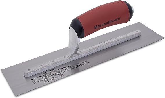 MARSHALLTOWN High Carbon Steel Finishing Trowel, 4 x 12 Inch Concrete, Masonry and Drywall Finishing Tool, Made in the USA, MXS56D