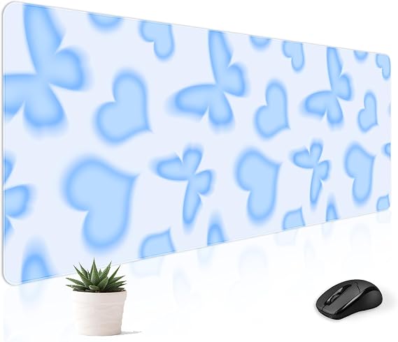 Cute Desk Mat for Keyboard Desktop Extra Large Mouse Pad, Butterfly