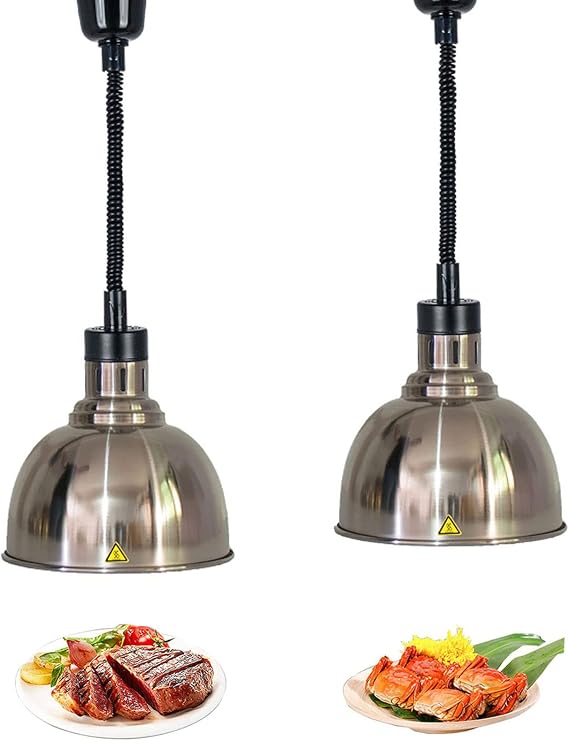 Professional Heat Lamps, Buffet Heating Lamp for Keep Food Warm, Food Heat Pendant Light for Food Service Restaurant Kitchen, 60-180Cm Retractable Food Heating Lamp