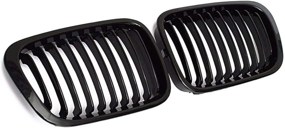 Grille Grill Compatible with BMW 3 Series E46 320i 325i 328i 330i 1998 1999 2000 2001 4 Door Sedan- Black-2 pack Front Grille (Left and Right) by CALU LUKY