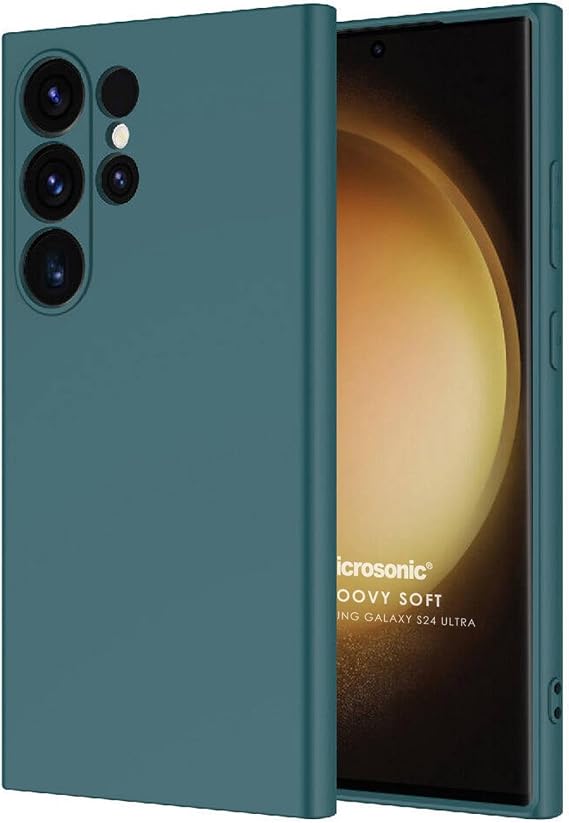 Microsonic Samsung Galaxy S25 Ultra Kılıf Groovy Soft Koyu Yeşil [Galaxy S25 Ultra ile Uyumlu Kılıf - Koyu Yeşil]