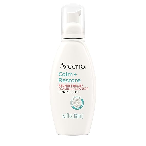 Aveeno Calm + Restore Redness Relief Cleanser, Fragrance Free, 6 fl. oz