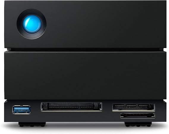 LaCie 2big Dock 48TB External RAID Hard Drive HDD - Dual Thunderbolt 4 ports and USB4 compatibility, for Mac and PC Desktop, 1 Month Adobe CC All Apps plan, Data Recovery (STLG48000400)