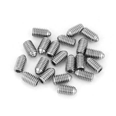 20pcs M6 x 10mm Stainless Steel Thread Hex Spring Ball Plunger Screw Bead Screw (M6x10)