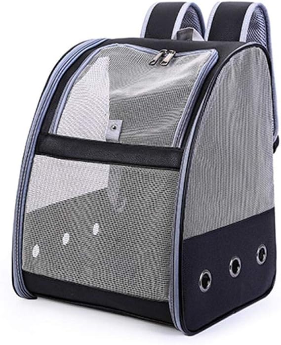 Bird Carriers Black Bird Cage Breathable Carrier Backpack Foldable Lightweight Travel Multi Purpose Pu Mesh Pet Parrot Bag 2Pcs