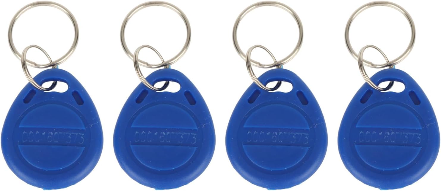 Syrisora NFC Keychain, 100 Pieces Blue Keychain RFID Proximity Card Key (ID Card) for Access Control