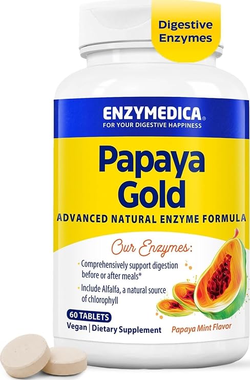 Enzymedica Papaya Gold - Papaya Enzymes Chewable - 60 Tablets