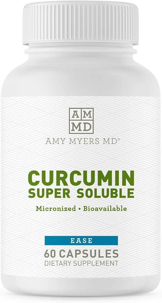 Amy Myers MD Curcumin Super Soluble - Supports Immune Health, Gut Integrity & Liver Detox Pathways - BCM-95 Turmeric - High Bioavailability - 60 Capsules (60 Servings)