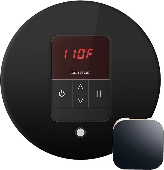Mr Steam MSITEMPORD-BK iTempo Round, Steam Showers, Black