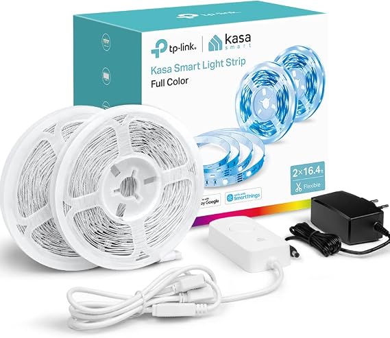 Kasa Smart LED Light Strip, RGB, 32.8ft, Multicolor, KL400L10